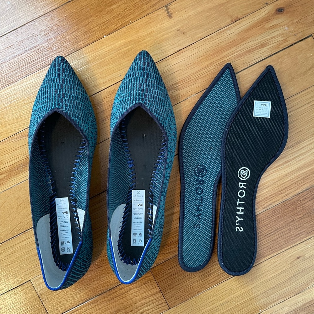 Euc Spruce Python Rothy’s The Point Flat - image 3